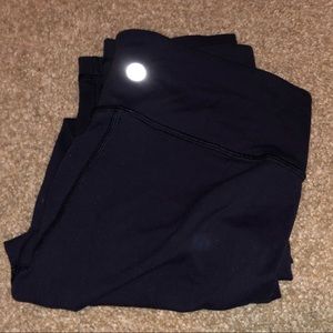 cropped navy blue leggings